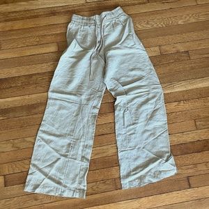 Tan linen pants size SM